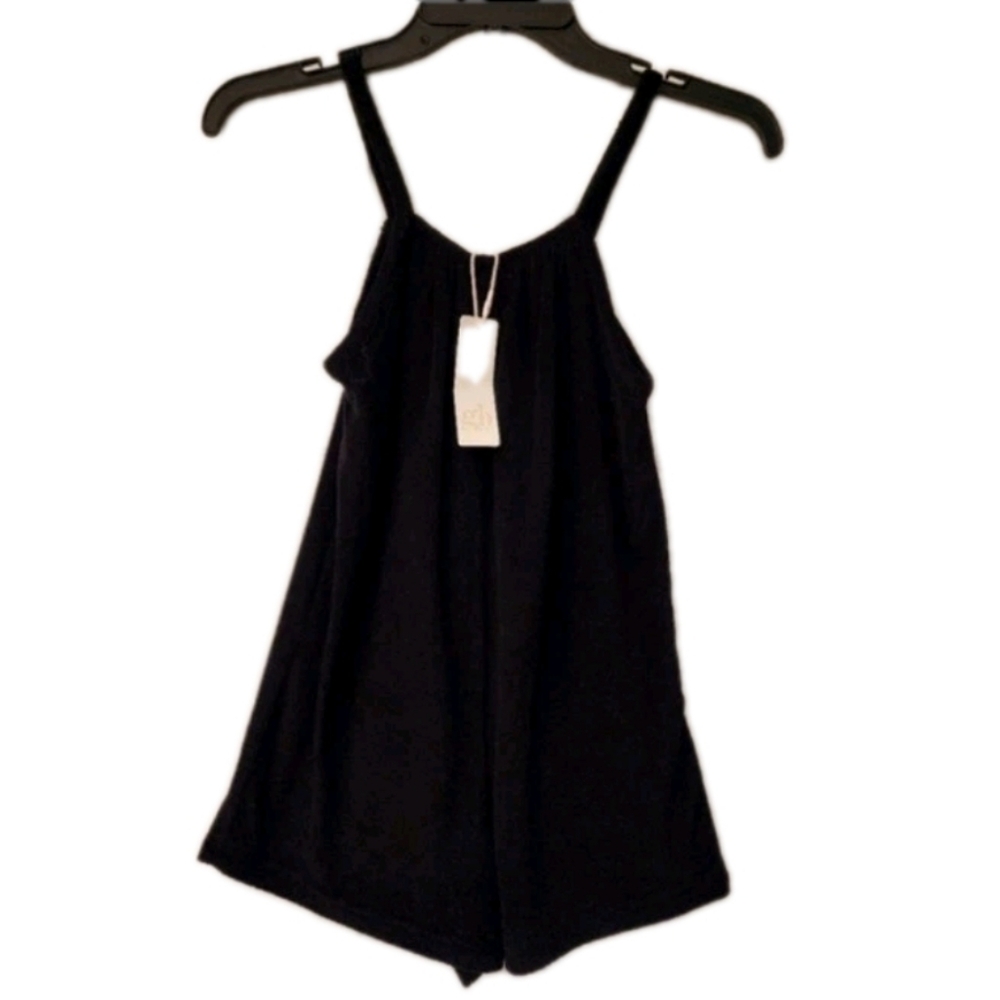 Gb Girls romper in black terrycloth size Medium size 8